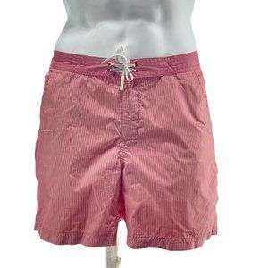 Celio Swim Shorts Pink Striped Medium Length Board-shorts/ Trunks Men's Size 34